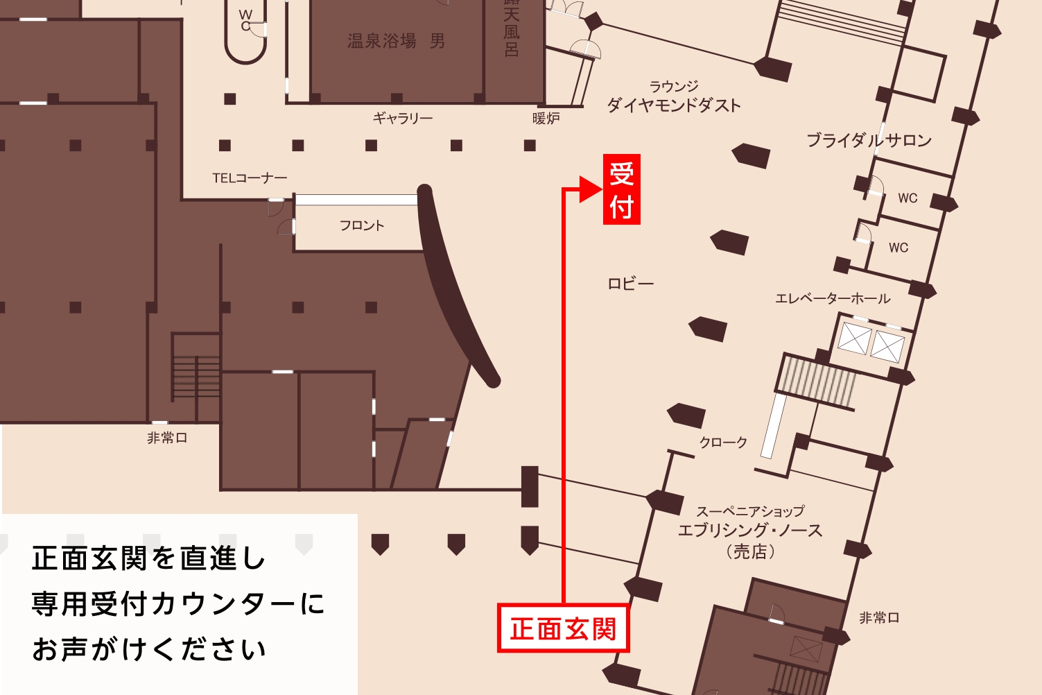受付カウンター案内図