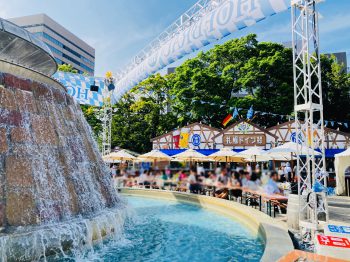 イベントで賑わいを見せる夏の大通公園