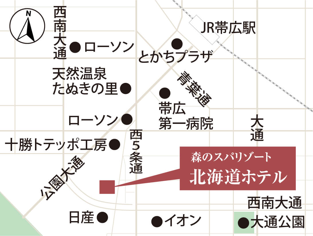 森のスパリゾート 北海道ホテル マップ